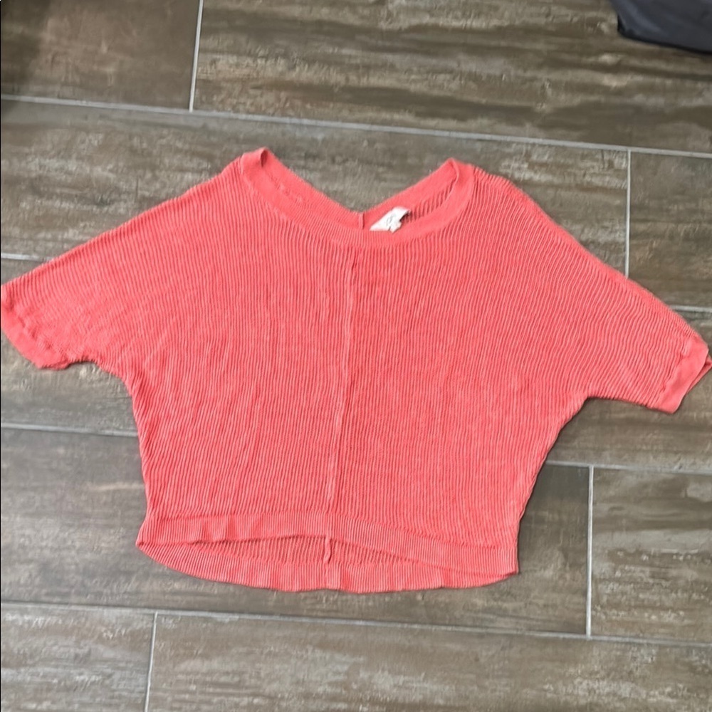 LOFT Coral Knit Pullover